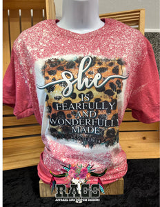 She Is Fearfully & Wonderfully Made Bleach Tee