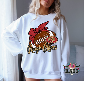 Saginaw Rough Riders Football Bow Adult Crewneck