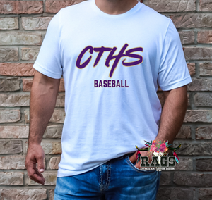 CTHS Baseball White Gildan Tee