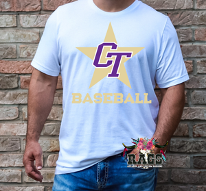 CT Baseball White Gildan Tee