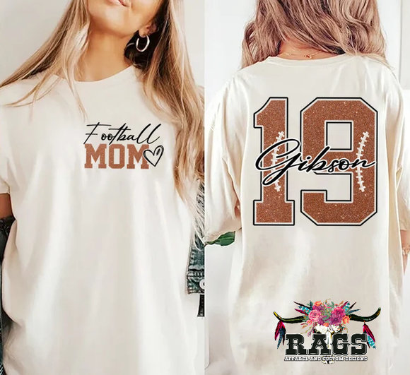 Customized Football Mom Tee