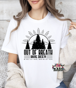 Out Of Breath White Gildan Tee