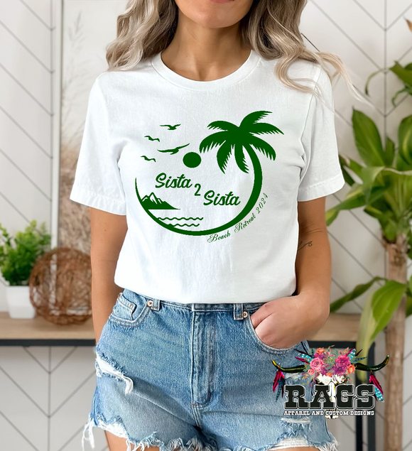 Beach Retreat 2024 White Bella Tee