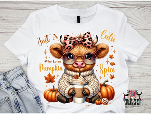 Just A Cutie Who Loves Pumpkin Spice Tee