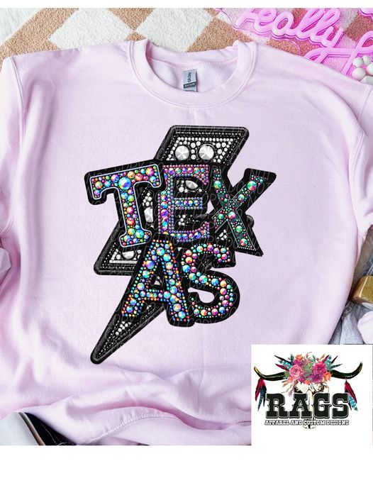 Rhinestone Faux Texas Tee