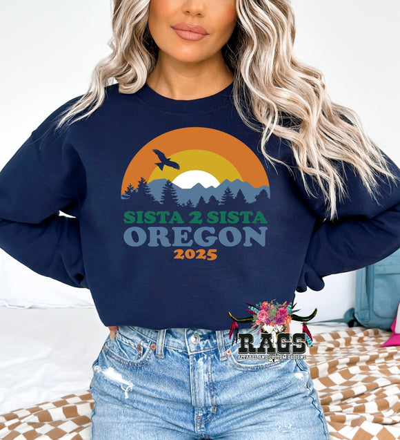 Sistas 2 Sistas Oregon 2025 Navy Crewneck