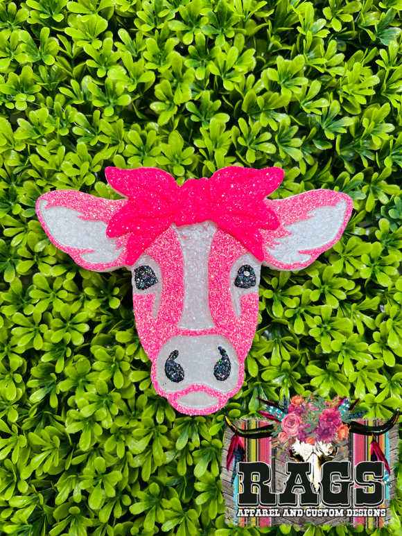 Holly And Pine Highland Cow Floral Pink CAR201 – Jax Fabrix