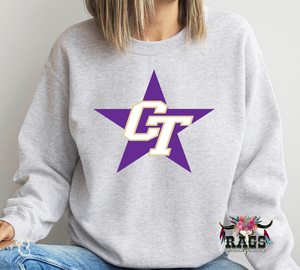 Purple CT Star Crewneck