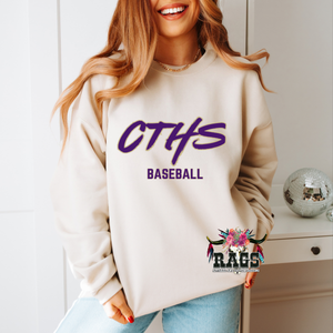 Purple CTHS Baseball Sand Crewneck