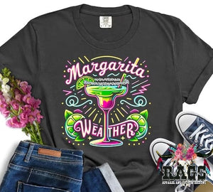 Margarita Weather Bella Heather Black Tee