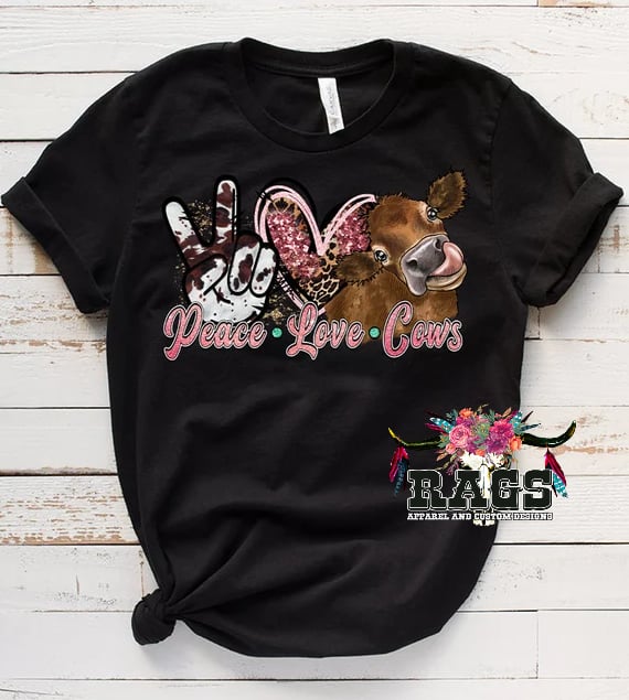 Peace Love Cows Tee