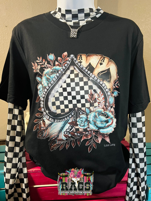 Checkered Spade Tee