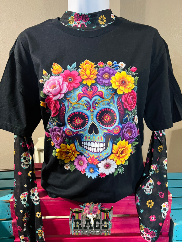 Floral Skull Tee