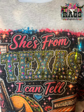 She's From Texas I Can Tell Bling Tee