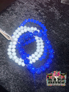 Blue White Bracelet Set