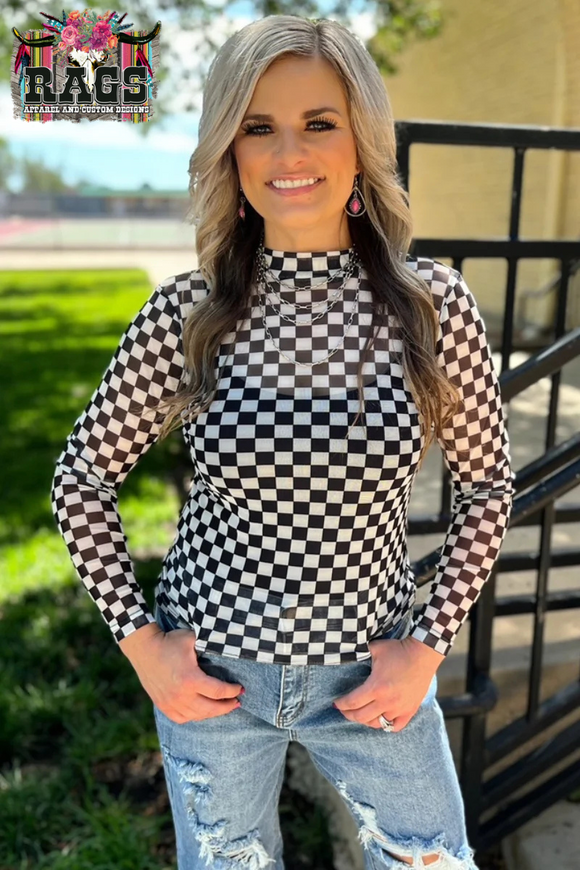 Round The Track Mesh Top