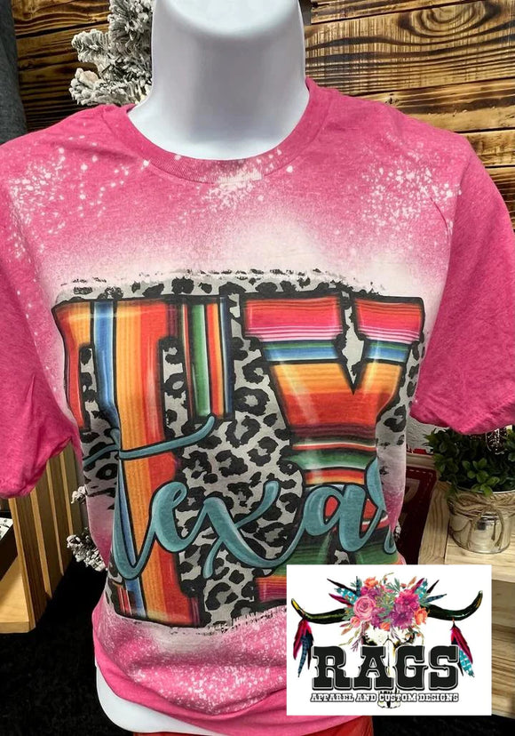 Serape TX Leopard Bleach Tee