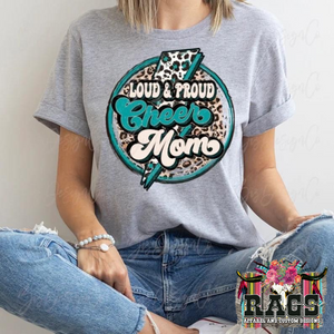 Loud & Proud Cheer Mom Leopard Tee