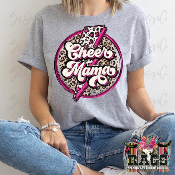 Pink Cheer Mama Leopard Tee