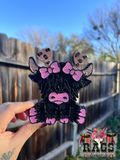 Black Valentine's Highland Cow Freshie