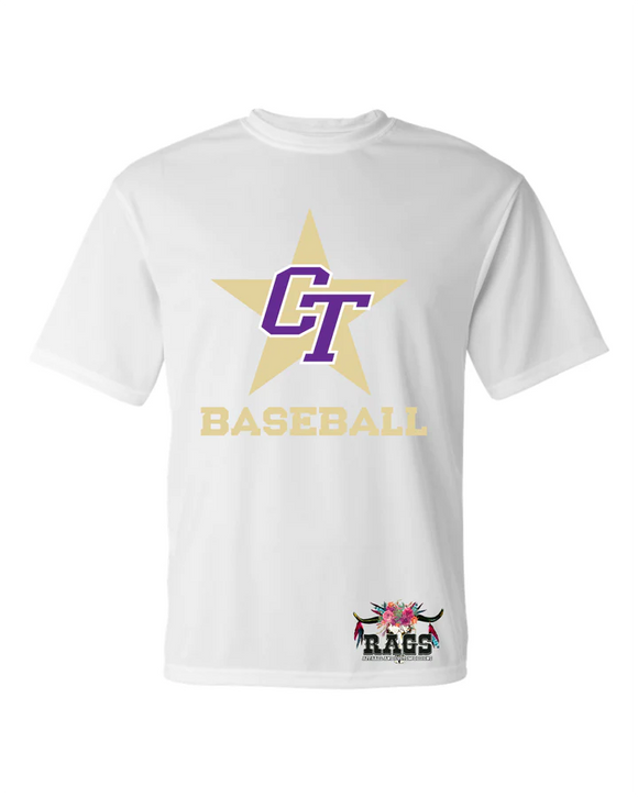 CT White Baseball Dri Fit Tee