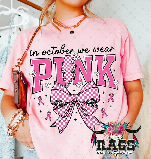 In October We Wear Pink Tee