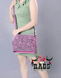 American Darling Pink Hand Tooled Purse