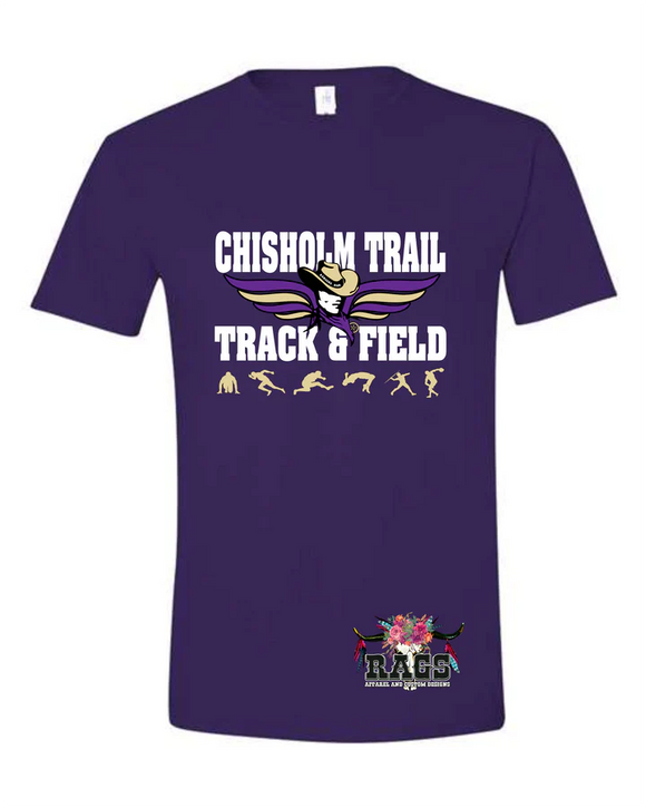 Purple Track & Field Mascot Gildan Tee