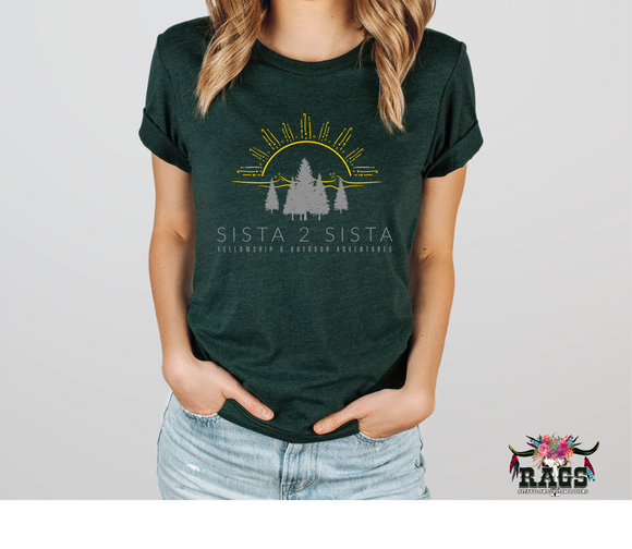 Sista 2 Sista Bella Emerald Heather Tee