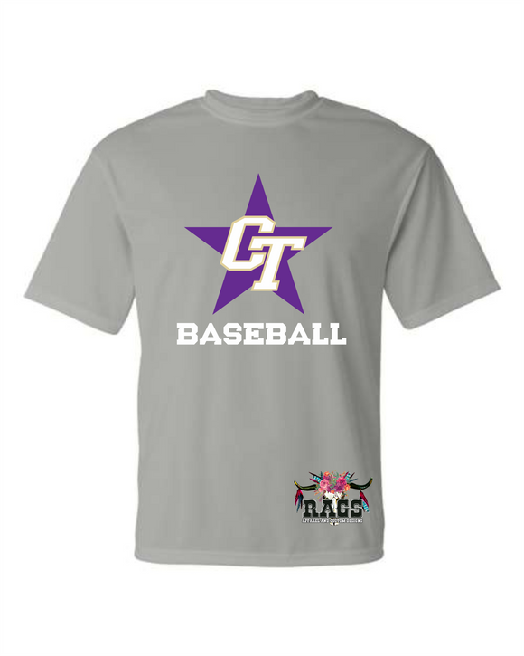 CT Grey Baseball Dri Fit Tee