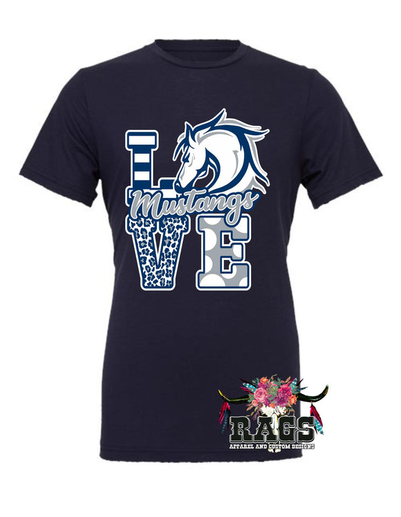 Mustangs Love Spirit Tee Shirt