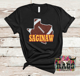 Saginaw Football Glitter Tee